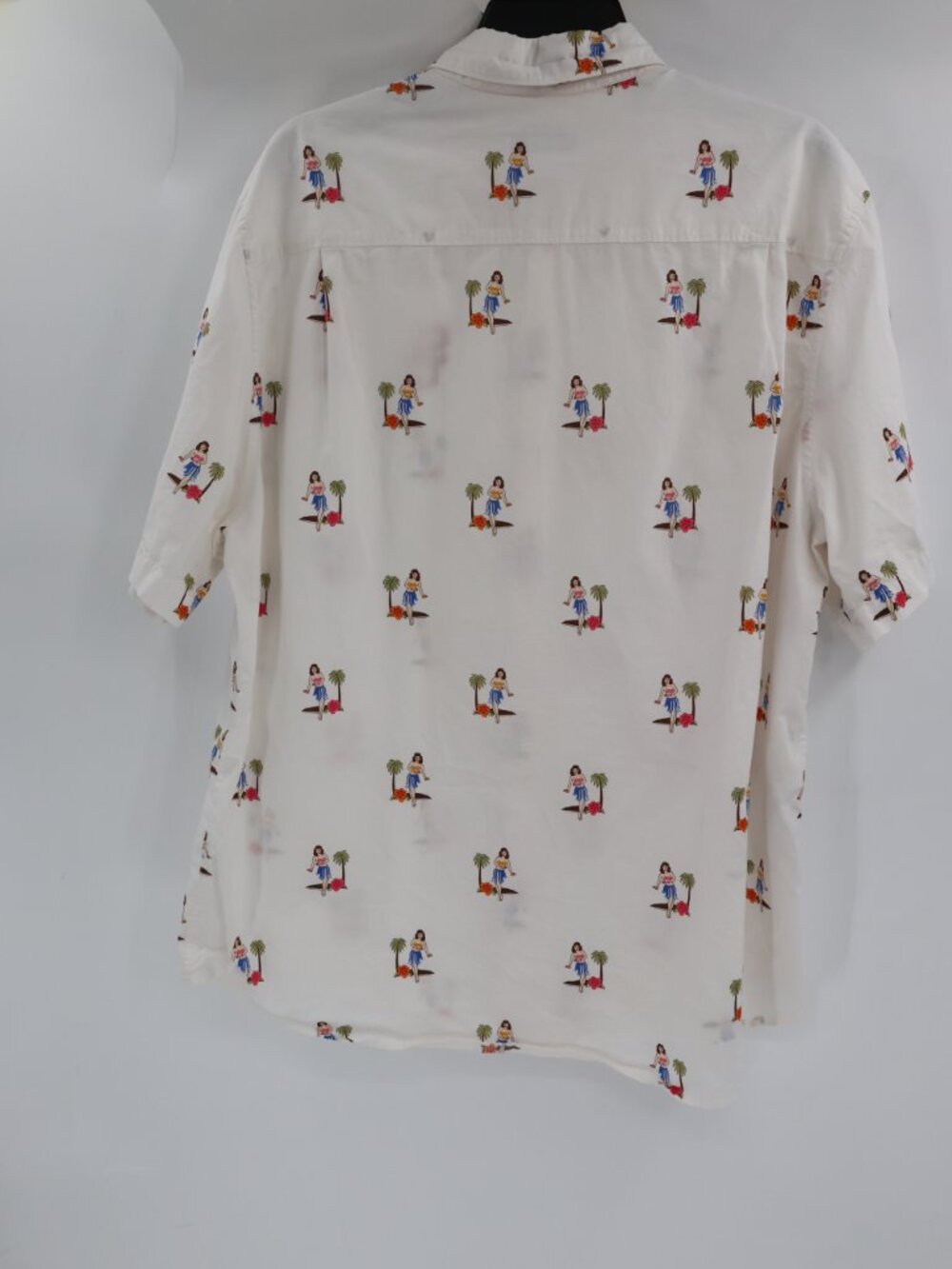 Tommy Bahama hawaiian shirt men XL Printed Hula Oasis Camp Shirt White SC cotton - Picture 6 of 14